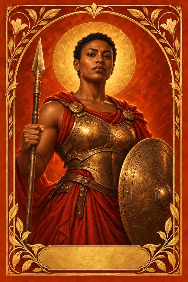 Tarot portrait of The Amazon